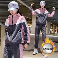 运动服套装秋款女装2021新款潮休闲外套中学生韩版宽松显瘦两件套