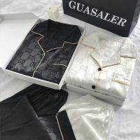 2021年新款情侣睡衣女春秋冰丝长袖韩版男士丝绸薄款家居服两件套