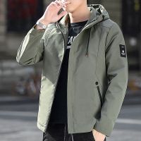 连帽夹克男士2021新款春季休闲外套韩版潮上衣男装时尚工装男