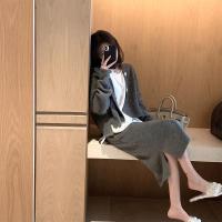 辣妹套装女气质潮2021秋冬新款连帽开衫外套女高腰半身裙两件套