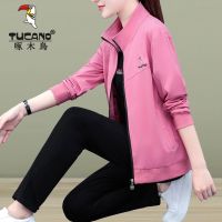 运动套装女2021春秋新款宽松休闲中年妈妈装简单外套三件套