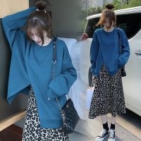 单/套装卫衣女潮ins春秋季2021新款韩版宽松上衣豹纹半身裙两件套