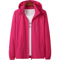 户外弹力透气冲锋衣男女春秋薄款中老年大码妈妈装旅游服女士外套