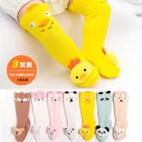 婴儿袜子夏薄款棉新生儿宝宝袜子春秋中长筒男女童过膝袜防蚊袜