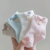 婴儿袜子春夏薄款透气网眼男女儿童宝宝棉袜色不勒脚新生儿袜子