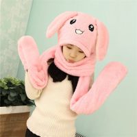 男女宝宝儿童韩版毛绒护耳帽子围巾手套三件一体冬季加厚连帽围脖