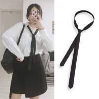 领带ins学院风男生小窄版5cm拉链黑白衫结婚易拉得jk日系bf潮女士