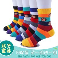10双 2020新款儿童袜子秋冬厚款童袜男孩女孩童袜小中大童袜5双