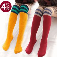 儿童袜子女童长筒袜棉春秋薄款公主宝宝过膝长袜春夏中筒堆堆袜