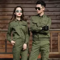 夏季棉线薄款工作服套装军绿色男女工装服焊工耐磨劳保服单件可选