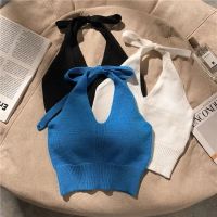 针织小吊带背心女夏季内搭打底衫挂脖裹胸辣妹性感ins潮外穿上衣