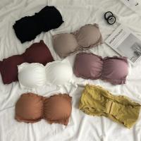 防滑无肩带内衣女学生韩版美背抹胸内衣防走光文胸一字肩上衣薄款