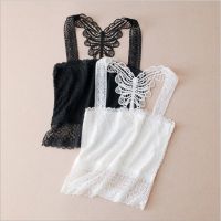 1-2件装后背蝴蝶结裹胸小吊带背心女防走光内衣蕾丝打底抹胸