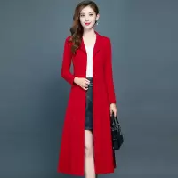 有内衬加厚风衣女中长款春秋新款修身收腰显瘦外套长款大衣女