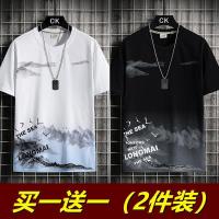 短袖t恤男中国风潮体恤ins休闲宽松半袖t恤男装夏季上衣服