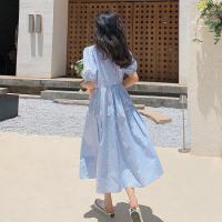 2020新款大码女装胖mm法式减龄泡泡袖连衣裙夏装新款遮肉仙女裙子