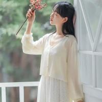 配吊带裙子防晒衣开衫女夏季2021新款长袖小外套外搭披肩罩衫薄款