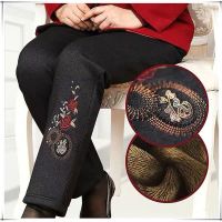 老年人棉裤女冬季加厚老太太保暖裤外穿妈妈松紧裤加绒奶奶装裤子