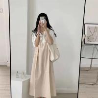 2021夏新款色吊带裙+蝴蝶结衬衫套装甜美学生裙女两件套