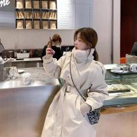 张景亦瑶感风衣外套女小个子收腰显瘦气质毛领大衣女秋冬