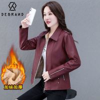 秋冬百搭皮衣外套女2021加绒韩版修身小众机车服pu夹克