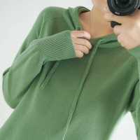 2021春秋羊新款大码毛衫女连帽套头针织衫卫衣百搭打底衫宽松毛衣