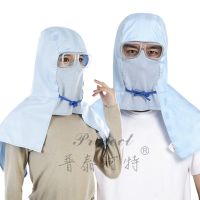 迷彩防尘眼镜披肩帽春夏防哈气充羽绒大扫喷漆喷农药全封闭透气