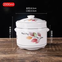 陶瓷隔水双盖炖盅炖燕窝盅带盖双耳蒸蛋盅家用炖罐小汤盅炖锅迷你