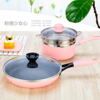 麦饭石不粘锅宝宝辅食锅婴儿小奶锅煎煮一体家用迷你煮粥泡面汤锅