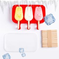 硅胶冰格自制雪糕模具家用冰棒制作模型卡通款冰激淋动物冰糕冰棍
