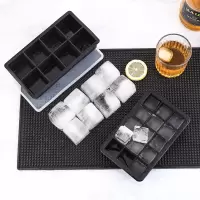 威士忌大方形冰格模具硅胶圆形冰盒酒吧冰块制作器鸡尾酒冰球模型