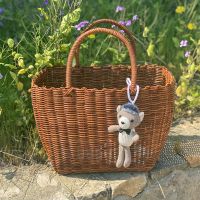 塑料野餐篮购物篮采摘篮家居菜篮子沐浴洗澡篮手提篮子浴室收纳筐