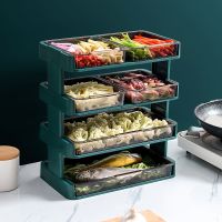 厨房备菜盘多层配菜盘收纳分层盘多功能火锅备菜沥水盘架盘子