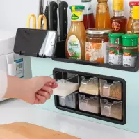 厨房收纳架调料盒套装家用组合调味品置物架多功能调料架子调味罐