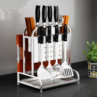 304不锈钢刀架刀座厨房置物架砧板菜刀架菜板刀具架子筷筒收纳架
