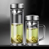 双层玻璃杯泡茶杯子男女式ins学生水杯大容量家用微保温可
