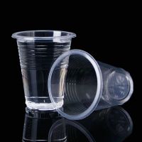一次性杯子塑料杯大号加厚家用泡茶杯250/300/400ml透明水杯