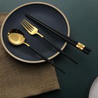 不锈钢便携餐具葡萄牙餐具彩色餐具刀叉筷子勺子上班族便携套装