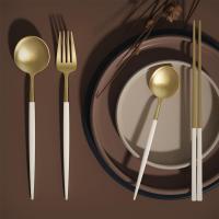 加厚304不锈钢餐具ins风葡萄牙西餐叉子勺子筷子组合酒店礼品