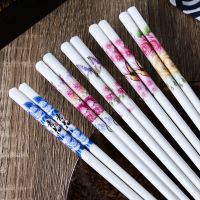 陶瓷筷子不发霉高温健康筷子吃饭餐具家庭装防滑家用筷子