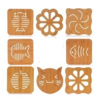 买就送杯垫木质卡通隔热垫餐桌垫防滑锅垫创意可爱垫子茶杯