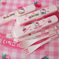 韩式旅行外出便携树脂密胺餐具筷叉勺家用宝宝筷勺3件套套装送礼