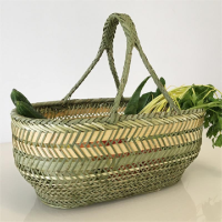 温馨农家手编竹篮手工小竹篮水果菜篮鸡蛋篮厨房收纳筐家用购物篮