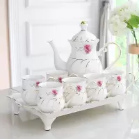 陶瓷杯子水具套装家用欧式客厅水具耐热水壶茶壶茶杯套装咖啡杯套