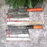 户撒手工折叠锻打弹簧钢蜂窝砍骨刀菜刀套装好用家庭厨师传承工艺