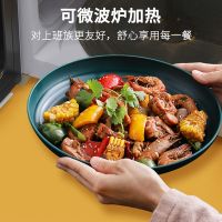 盘子菜盘家用碟子塑料圆形水果盘ins风餐具2021新款北欧好看餐盘