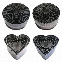 家用心形圆形光级慕斯圈蛋挞饺子皮饼干蛋糕不锈钢切模具套装烘焙