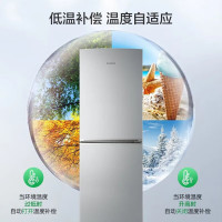 [苏宁推荐]容声(Ronshen)BCD-170D11D双开门小冰箱 冷藏冷冻迷你小型家用电冰箱