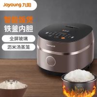 [元旦大促]九阳 (Joyoung) 电饭煲 F-40TD02 铁釜内胆4升L家用电饭锅钢化玻璃面板智能预约棕色