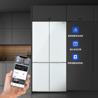 松下(Panasonic)NR-W632CG-W 628升双循环冰箱 宽幅变温 APP智控一级能效 钢化玻璃